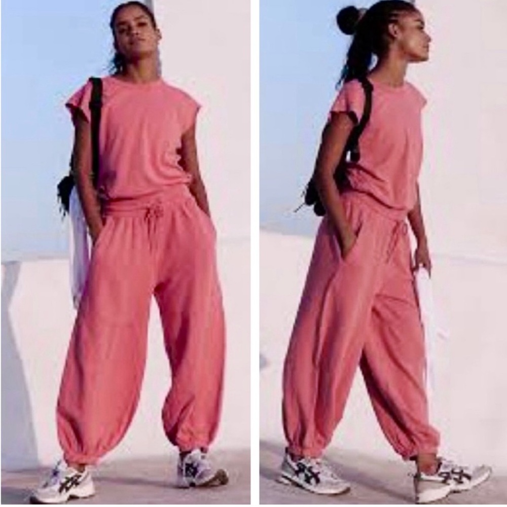 FREE PEOPLE Throw And Go Onesie Jumpsuit NEW Rare Claret Size S Raspberry Pink